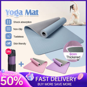 Yoga Mats Non-slip Thick Soft EVA Foldable Ultralight Indoors Gym Fitness Sports Exercises Dance Practice Mat Beginner Sports Gym Fitness Mat Yoga Mat Pilates Mat Pilates Pat(183cm*61cm*6mm)
