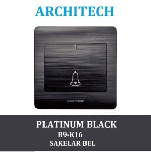 ARCHITECH Platinum B9-K16 Sakelar - Saklar Bel Black