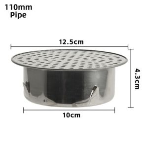 YESMILE Anti-blocking Gutter Guard Net SUS 304 Stainless Steel Round Hole Drainage Mesh Cover Multifunctional Vent Anti Clogging Filter Outdoor Use
