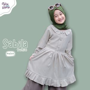 SABILA - Tunik Polos Anak Perempuan Tanggung 2 13 Tahun Tanpa Hijab Dress Lengan Panjang Baju Muslim Atasan Dres Muslimah ori Manasikana bisa bayar ditempat