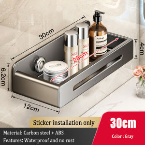 MEIDOO Bathroom and Kitchen Storage Rack Gray No-Drill Installation