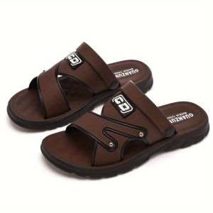 Sandal Pria Selop Kulit Terbaru Kekinian Korea style