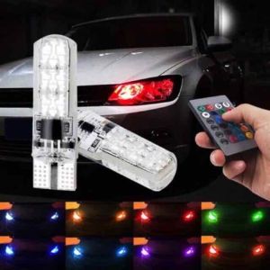T10 Waterproof 501 Car Wedge Side Light Bulb 5050 LED Remote Control LED16