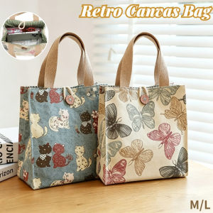 Women Bento Bag Canvas Tote Bag Fashion Fashion Out Day Office Workers With Rice Mother Lunch Box Bag