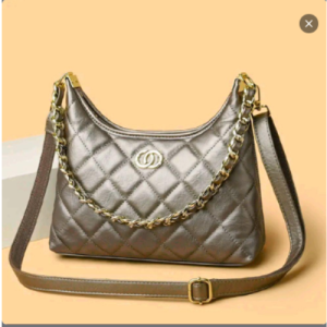 Bag001 Hobo Metal Hardware Quilted Bag