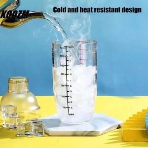 KOQZM 500 700 1000ml PC Resin Cocktail Shaker Martini Hand Shaker Cup With Scales Milk Tea Wine Barware Drink Shaker Mixer Bottle