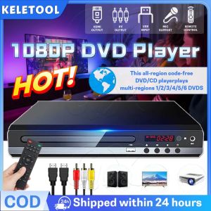 DVD CD Player High Defination Home DVD Player Box For TV All Region Free DVD CD Discs Player Support HDMI ADH SVCD VCD MP3 MP4 USB