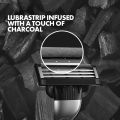 มีดโกนหนวดใหม่ Gillette Mach3 Charcoal Shaving Razor สำหรับผู้ชายพร้อมแถบ Lubrastrip ที่ปรับปรุงใหม่พร้อมสัมผัสของถ่านเพื่อการโกนที่เกลี้ยง. 
