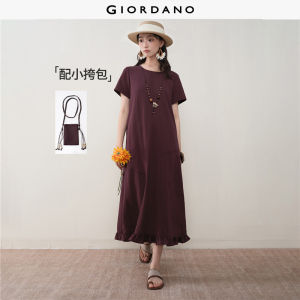 Giordano Women Women Ruffle Dress Free Shipping 18466514