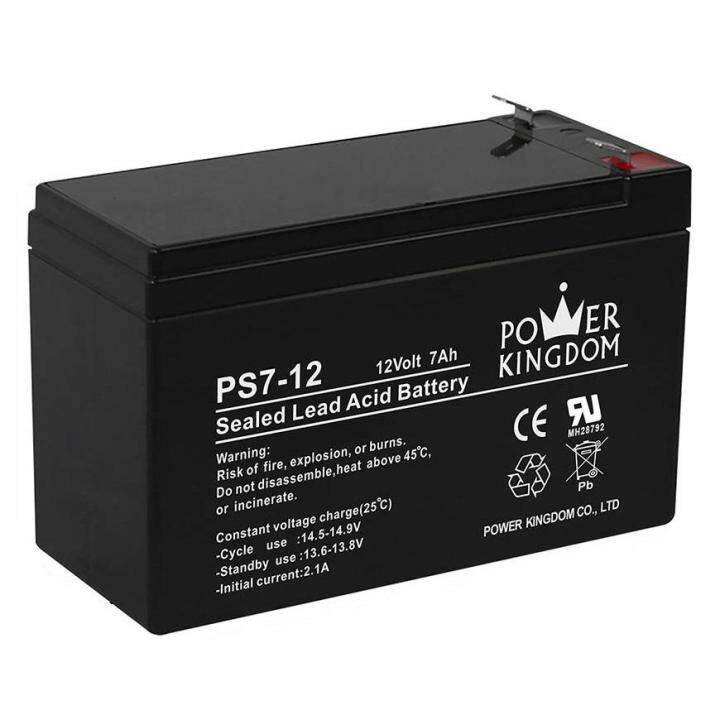 Power Kingdom UPS Battery 12V 7Ah 20hr PS7-12 12 Volts 7 Ampere ...