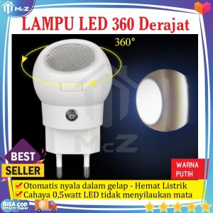 LAMPU SENSOR CAHAYA OTOMATIS 360 DERAJAT / LAMPU TIDUR LED MINI - PUTIH