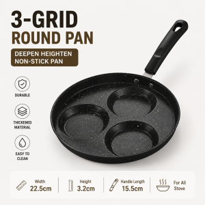 4 Grid Non Stick Pan Multi-hole Frying Pan Non Stick Egg Burger Pancake Maker Kitchen Cookware