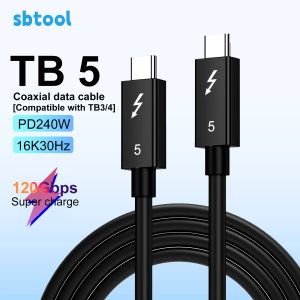 Cáp đồng trục Thunderbolt 5 02 m- 2m 240w 120gbps Cáp sạc nhanh để Mac truyền âm thanh Pc cáp dữ liệu Usb-C 2026
