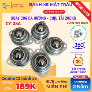 Bánh Xe Đa Hướng Mắt Trâu CY-25A Con Lăn Dẫn Động Đa Hướng Dạng Bi Tròn Bằng Thép Cho Băng Tải Bàn Trượt Xoay 360°