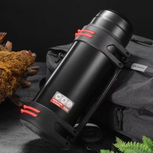 3L Large Capacity 304 Stainless Steel Vacuum Flask Outdoor Sports Thermal Bottle Travel Insulation Pot/Thickened anti-fall 304 stainless steel thermos cup home sports thermos kettle outdoor thermos kettle