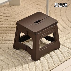 SINGLELADY Low stool Plastic folding stool Outdoor portable hand stool Fishing stool Retractable stool bathing low stool