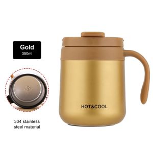 500/350ML Double layer Stainless steel Coffee Mug Vacuum Insulated Cups Thermos cup with Lid