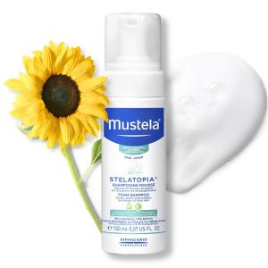 Mustela Dầu gội tạo bọt cho da đầu viêm da tiết bã cho trẻ sơ sinh Foam Shampoo For Newborns 150ml