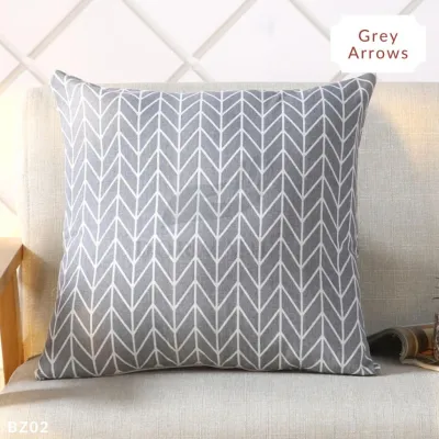 DORAMILL Cushion Cover Zipper Geometric Plaid Pillow Case Sofa Linen Sarung Kusyen 40*40/45*45cm BZ#2
