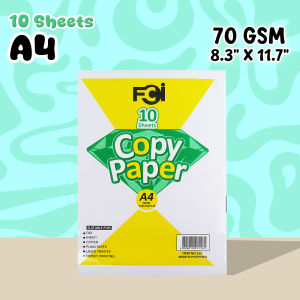 FCI Copy Paper (70 GSM Subtance 20) Bright White Printing Paper Durable & Smooth Writing/Printing Paper for School and Office Supplies (Sold per pack)