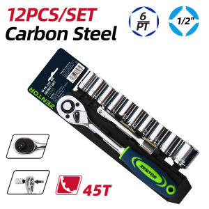ZENTOR 12‑PCS Socket & Ratchet Wrench Set | Spanar Rachet Heavy Duty