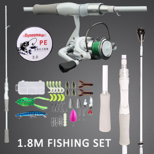 Fishing Set White Fishing Rod Set Spinning Rod 1.8/2.1M Original Fishing Rod Reel Set