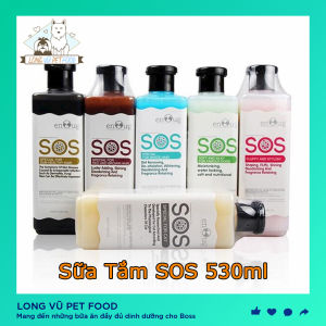 CHÍNH HÃNG Sữa tắm cho chó mèo SOS 530ml ( Đủ 6 loại) - Sữa tắm SOS cho chó mèo - Long Vũ Pet Food