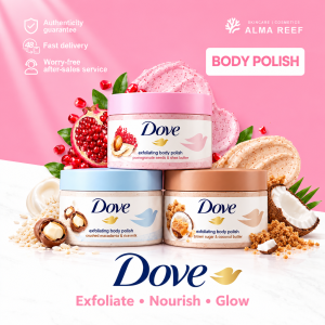 Dove Exfoliating Body Polish 298g | Pomegranate Macadamia or Brown Sugar Coconut Scrub