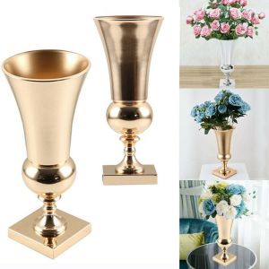 Large Centrepiece Iron Flower Vase Wedding Home Decorative Table Decor Gold