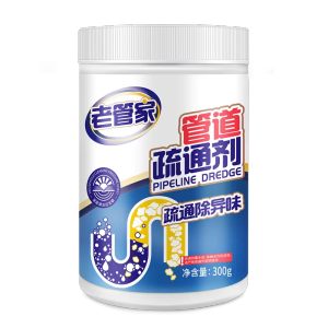 Laoguanjia pipeline unclogger strongly dissolves oil stains in the kitchen Deodorization toilet 300g老管家管道疏通剂