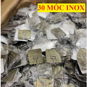 Combo 10-30-50 móc inox dán tường đa năng treo đồ tiện lợi cho nhà tắm nhà bếp