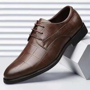 [Free Shipping] New Men’S Leather Shoes Business Formal Style Soft Leather Casual Breathable Suitable For Spring And Autumn Korean Style Pointed Toe Groom’S Wedding Shoes