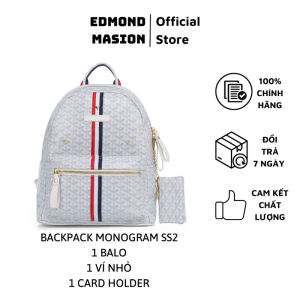 Balo Cặp EDMOND MASION MONOGRAM SS2 tặng ví keychain và cardholder EDM size L