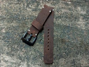 Tali Jam Kulit Sapi Crazy Horse Selapis Cokelat TJ12923 Garansi 1 Tahun