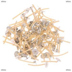 [COD] shiou 100Pcs Beeswax Wicks less High Quality With Clip Base Pre-waxed Wicks For DIY Making Candle Accessories For Party