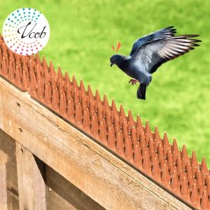 1PCS Bird Repellent Mat Fence Wall Spikes Bird Spikes Burglar Anti Cat Climb Deterrent Spikes Straps
