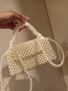 Beaded Bag | Beaded Pearl Bag | Sling Bag | Tas Manik Handmade