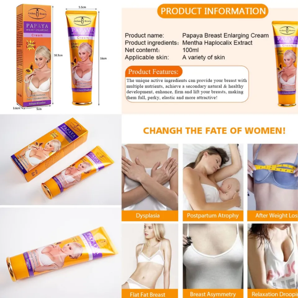 Breast Enhancement Cream Pampalaki ng Boobs Enlarger Papaya Lift Firming  Plumping Breast Aichun Beauty Cream