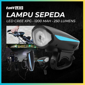 COD PENGIRIMAN CEPAT Lampu Depan Sepeda Klakson LED Cree XPG 1200 mAh 250 Lumens / LAMPU sepeda cas super terang kelap kelip ontel depan tail light / lampu sepeda klakson basuri waterproff termurah tercanggih