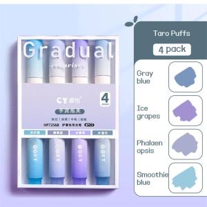 4 pcs Tô Màu thiết lập dễ thương văn phòng phẩm Hàn Quốc Bút Đánh Dấu đồ dùng học tập