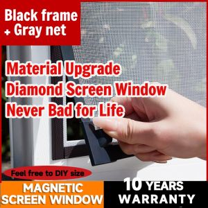 【Patent Lock】Magnetic Mosquito Net Adjustable Size Window Screen Strong Magnetic Anti-mosquito Window Mesh