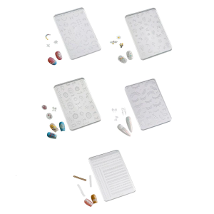 Silicone Templates Create Dimensional Nail Art Stickers Craft Decorations for Phones Cards 3 Unique Designs Sheets