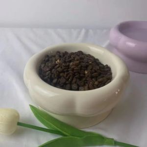 [SG Stock] Cat Ceramic Petal Bowl Cat Feeding Bowl Pet Bowl