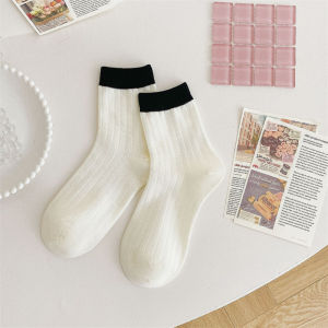 ใหม่ถุงเท้าผู้หญิงยาวฤดูใบไม้ผลิสบายๆถุงเท้าสีสันหญิงญี่ปุ่นแฟชั่นสาวฝ้ายถุงเท้ากอง