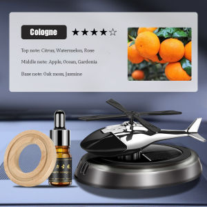 Solar Powered Helicopter Car Perfume Diffuser Long Lasting Scent Aromatherapy Auto Interior Air Freshener Rotating Aircraft Dashboard Decoration