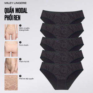 Combo 5 Quần Lót Nữ Modal Phối Ren Trước Chất Liệu Kháng Khuẩn Miley Lingerie - Giao Màu Ngẫu Nhiên