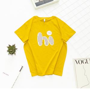 MOTIF HI BULAT - KAOS OVERSIZE WANITA WITH SAY HI COTTON COMBED BAJU KAOS DISTRO LERIST