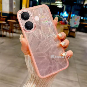 New Luxury Fashionable Feather Pattern Phone Case for Vivo V60Lite V60 V50 Lite V 60Lite V50E VivoV60Lite Casing Full Camera Protection Shockproof Soft Silicon Back Cover