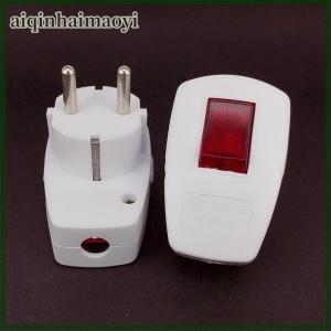 aiqinhaimaoyi Rewireable EU Power Plug Wih on-off Power Swtich 250V 10A Standard Adapter Receptacle Connector