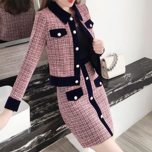 สไตล์แจ็คเก็ตสองชิ้นพร้อมแจ็คเก็ตกระโปรงแจ็คเก็ตสไตล์สองชิ้น